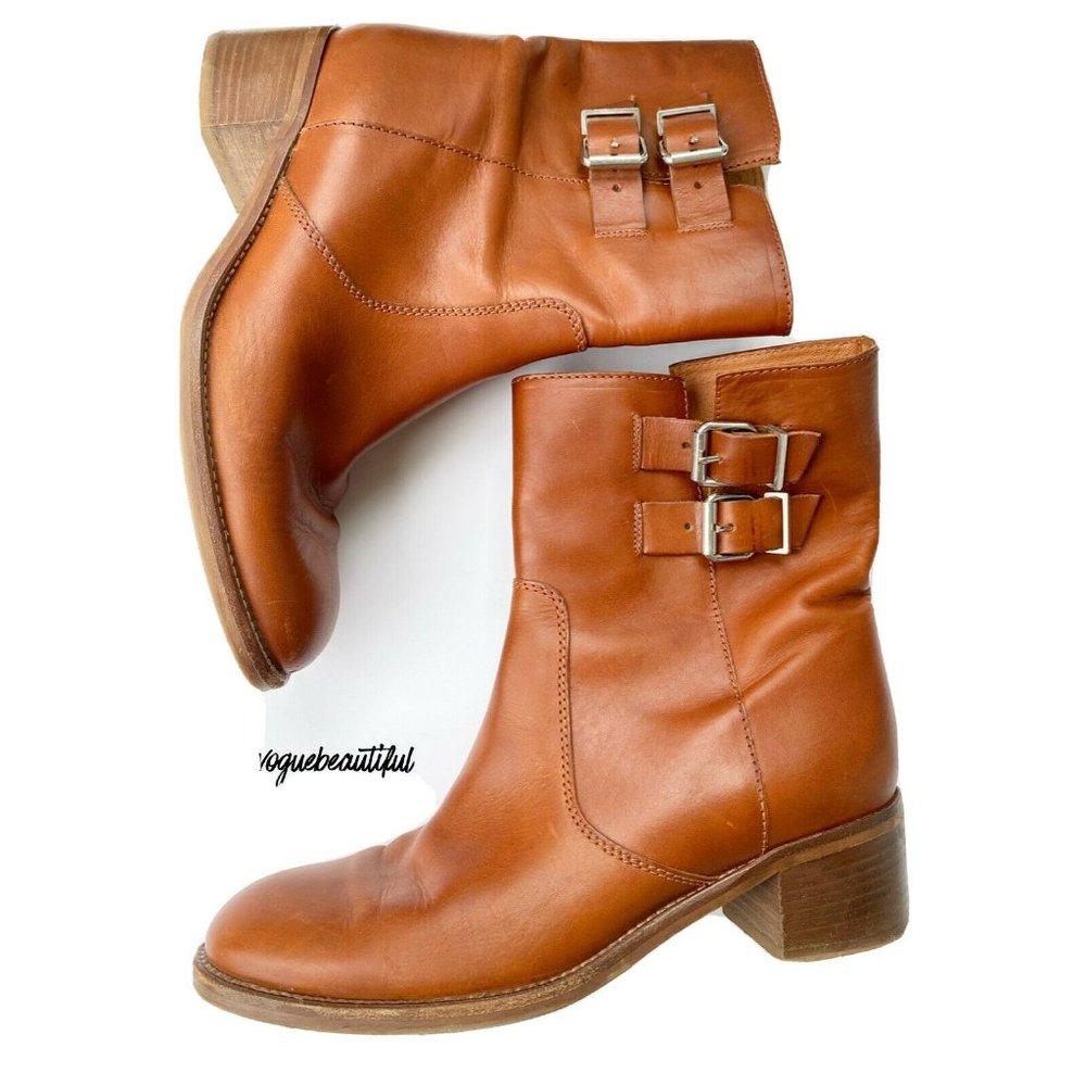 J.Crew Dean Midshaft Leather Short Booties 8.5